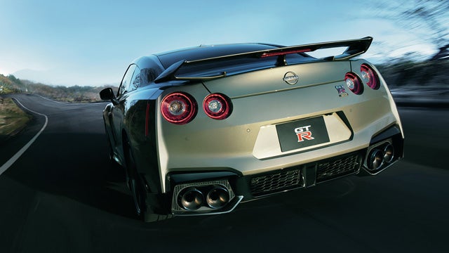 2024 Nissan GT-R seen from behind driving through a tunnel | Coral Springs Nissan in Coral Springs FL