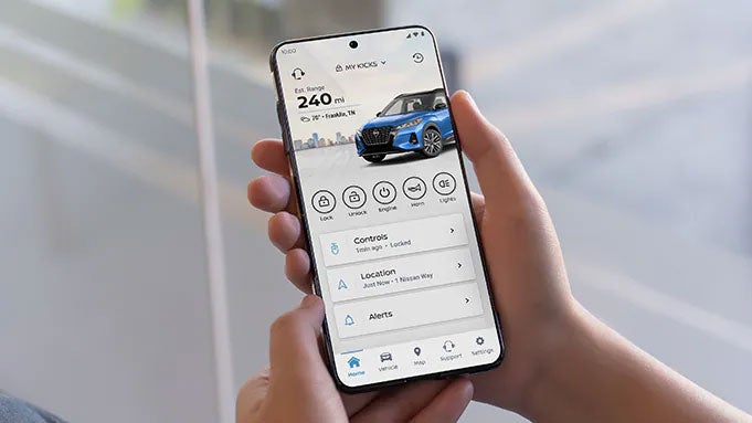 2024 Nissan Kicks smartphone showing Virtual Key