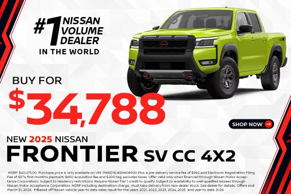 2025 Frontier SV Selling Price: $34,788.00