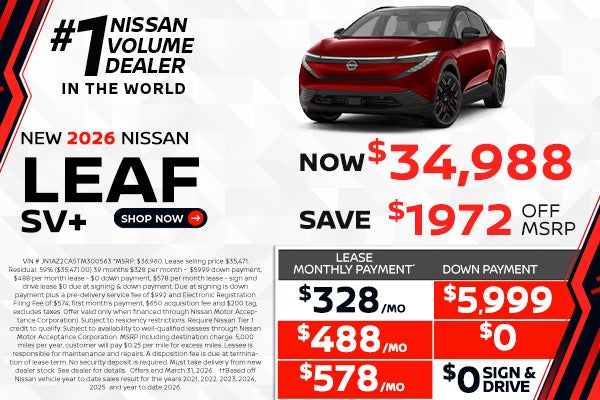 2026 Leaf as low as $328 per month