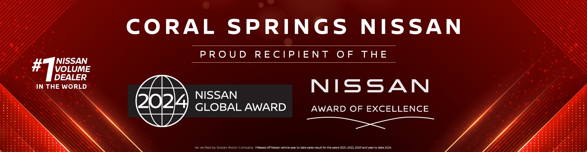 Coral Springs Nissan Proud recipient of the 2024 Nissan Awa
