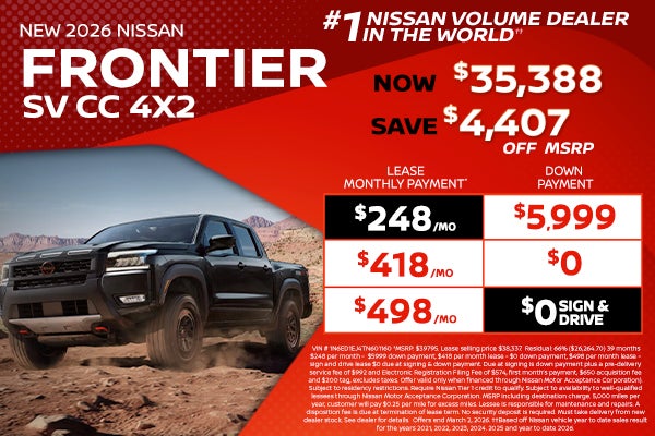2026 Frontier lease as low as $248 per month