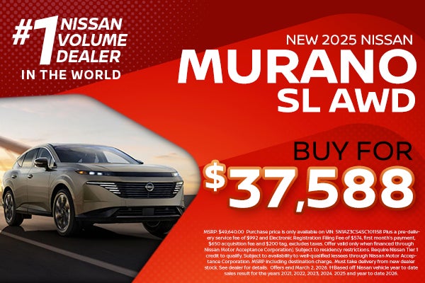 2025 Nissan Murano $37,588