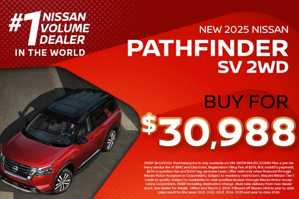 2025 Nissan Pathfinder $30,988