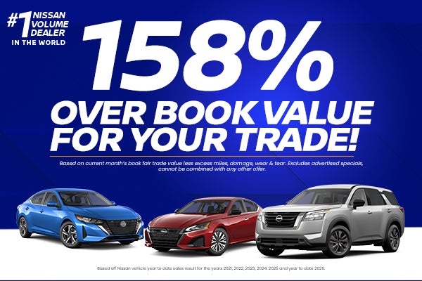 158% over book value for trade-ins